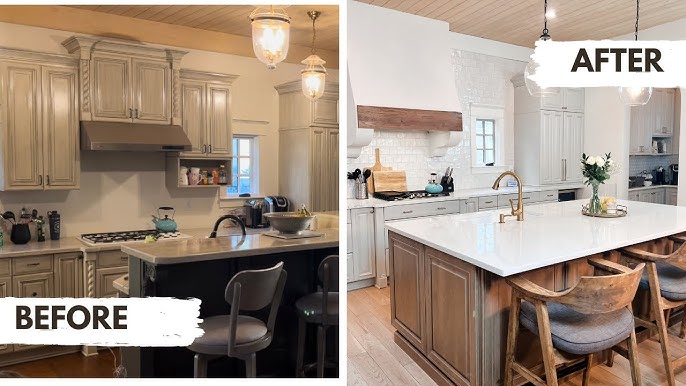 Kitchen transformation before and after